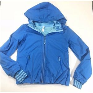 Ivivva Run For It Jacket Stowable Hood Sz 14 (C8)